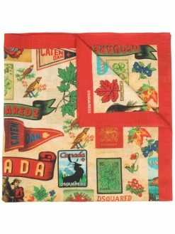 Dsquared2 écharpe à imprimé graphique