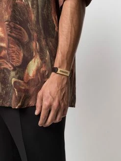 Dsquared2 bracelet en cuir à plaque logo