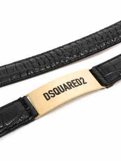 Dsquared2 ceinture à effet peau de crocodile