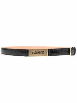 Dsquared2 ceinture à effet peau de crocodile