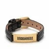 Dsquared2 bracelet en cuir à logo gravé