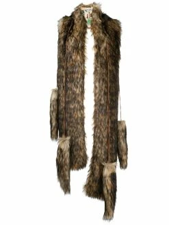 Dsquared2 écharpe en fourrure artificielle à détail de pompon