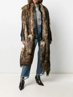 Dsquared2 écharpe en fourrure artificielle à détail de pompon