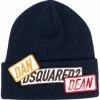 Dsquared2 bonnet en laine à patch logo
