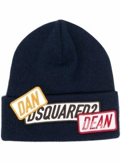 Dsquared2 bonnet en laine à patch logo