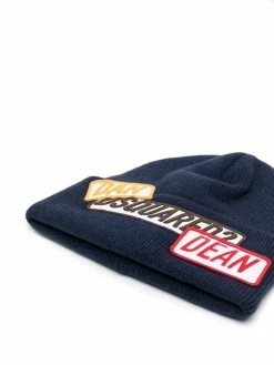 Dsquared2 bonnet en laine à patch logo