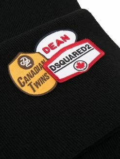 Dsquared2 écharpe en maille nervurée à patch logo