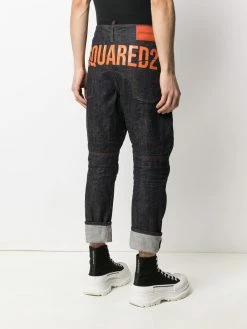 Dsquared2 pantalon fuselé à logo imprimé au dos