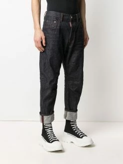 Dsquared2 pantalon fuselé à logo imprimé au dos