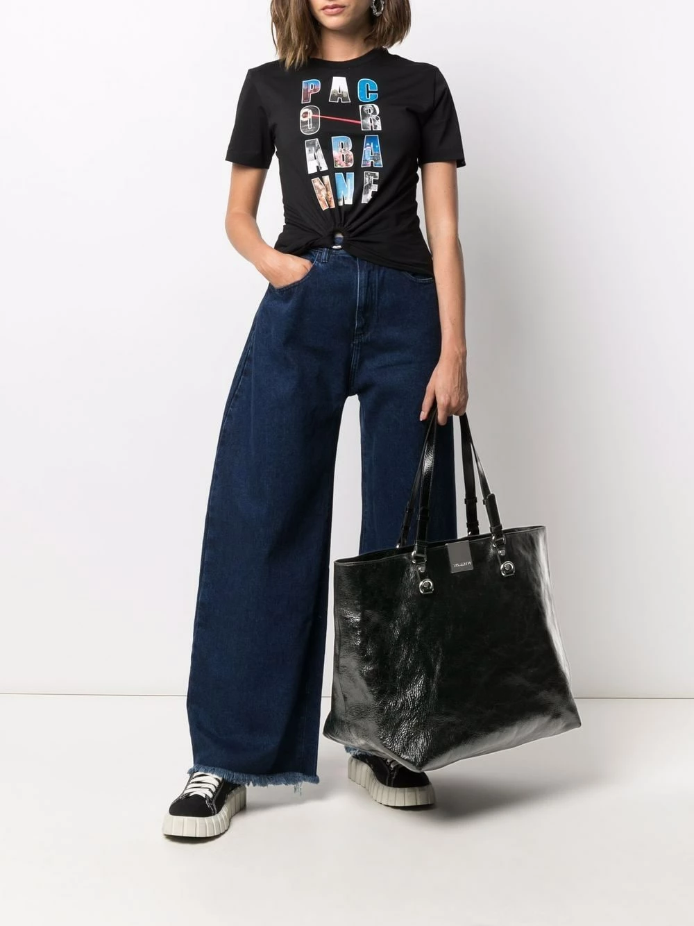 Dsquared2 Prix Allégé Sac à main en cuir à plaque logo sacs porté épaule femme 4 Dsquared2 sac à main en cuir à plaque logo