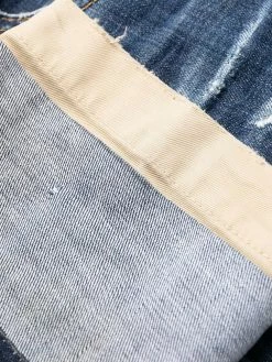 Dsquared2 jean crop à effet usé