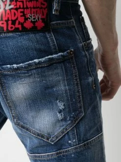 Dsquared2 jean Tidy Biker à effet usé