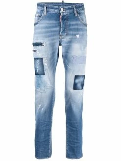 Dsquared2 jean skinny à effet usé