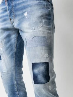 Dsquared2 jean skinny à effet usé