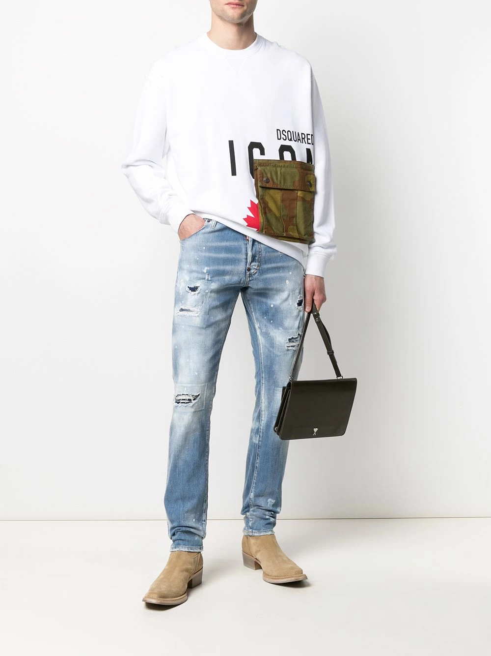 Dsquared2 Prix Refroidis Jean à coupe droite denim homme 4 Dsquared2 jean à coupe droite