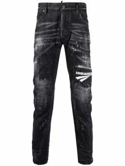 Dsquared2 jean Tidy Biker à effet usé