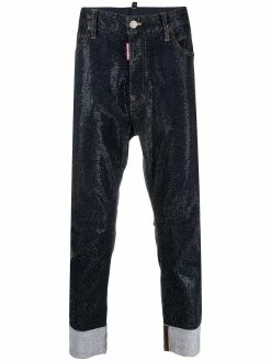Dsquared2 jean à ornements en cristal