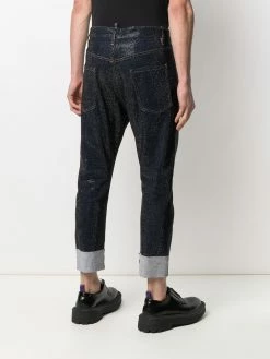 Dsquared2 En promotion Jean à ornements en cristal denim homme 12 Dsquared2 jean à ornements en cristal