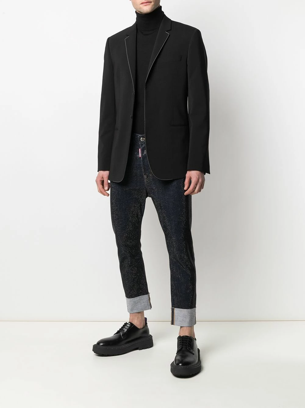 Dsquared2 En promotion Jean à ornements en cristal denim homme 4 Dsquared2 jean à ornements en cristal