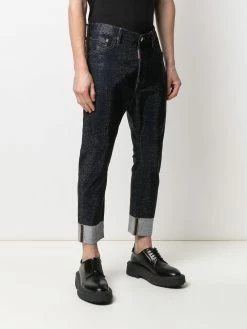 Dsquared2 En promotion Jean à ornements en cristal denim homme 11 Dsquared2 jean à ornements en cristal