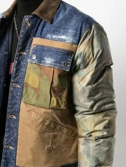 Dsquared2 veste en jean à design patchwork