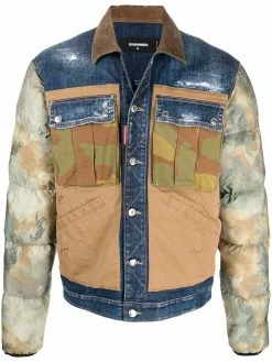 Dsquared2 veste en jean à design patchwork