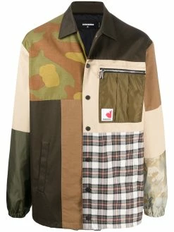 Dsquared2 veste boutonnée à design patchwork