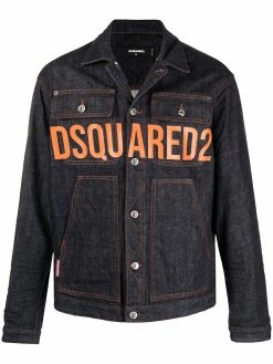 Dsquared2 veste en jean à logo imprimé