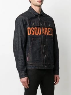 Dsquared2 veste en jean à logo imprimé