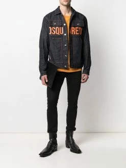 Dsquared2 veste en jean à logo imprimé