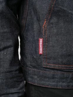 Dsquared2 veste en jean à logo imprimé