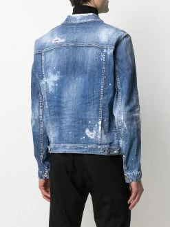 Dsquared2 veste en jean à effet usé