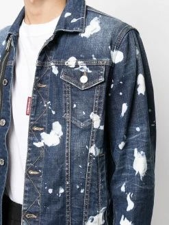 Dsquared2 veste en jean à effet taches de peinture