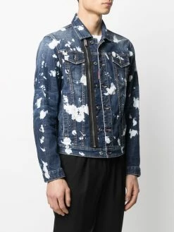 Dsquared2 veste en jean à effet taches de peinture