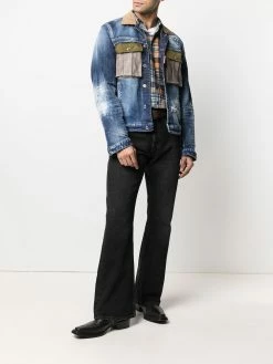 Dsquared2 veste en jean à col contrastant