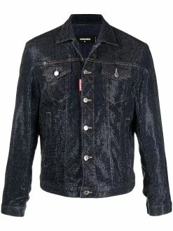 Dsquared2 veste en jean à ornements en cristal