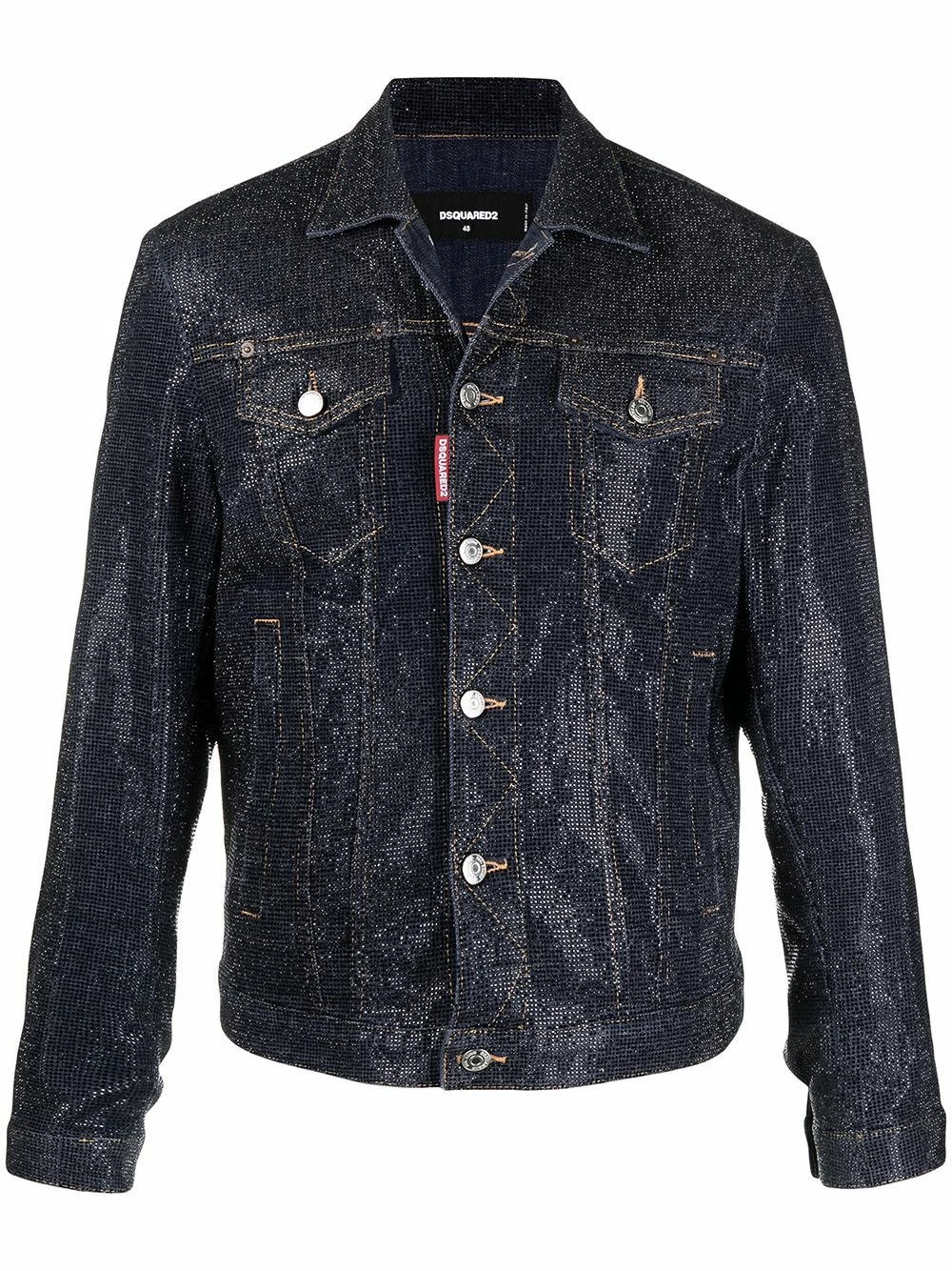 Dsquared2 Veste en jean à ornements en cristal Prix Malin vestes en jean homme 3 Dsquared2 veste en jean à ornements en cristal