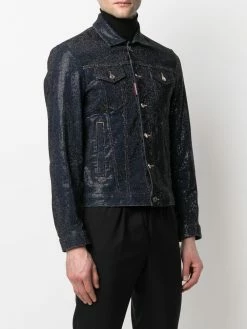 Dsquared2 Veste en jean à ornements en cristal Prix Malin vestes en jean homme 9 Dsquared2 veste en jean à ornements en cristal