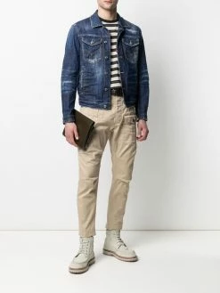 Dsquared2 veste en jean à effet délavé