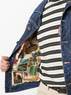 En Remise Dsquared2 Veste en jean à effet délavé vestes en jean homme 11 Dsquared2 veste en jean à effet délavé