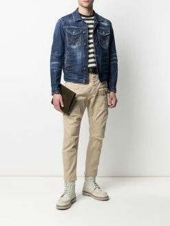 Dsquared2 pantalon cargo à effet usé