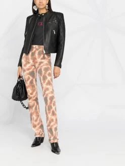 Dsquared2 veste de moto à empiècements matelassés