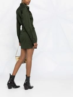 Prix Favorable Dsquared2 Robe chemise ceinturée à poche poitrine robes de jour femme 13 Dsquared2 robe-chemise ceinturée à poche poitrine