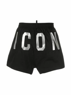 Dsquared2 short de bain à logo métallisé