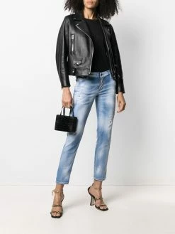 Dsquared2 jean skinny à effet usé