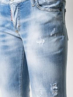 Dsquared2 Prix Imbattable Jean skinny à effet usé jeans courts femme 13 Dsquared2 jean skinny à effet usé