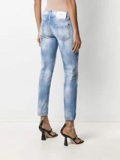Dsquared2 Prix Imbattable Jean skinny à effet usé jeans courts femme 12 Dsquared2 jean skinny à effet usé