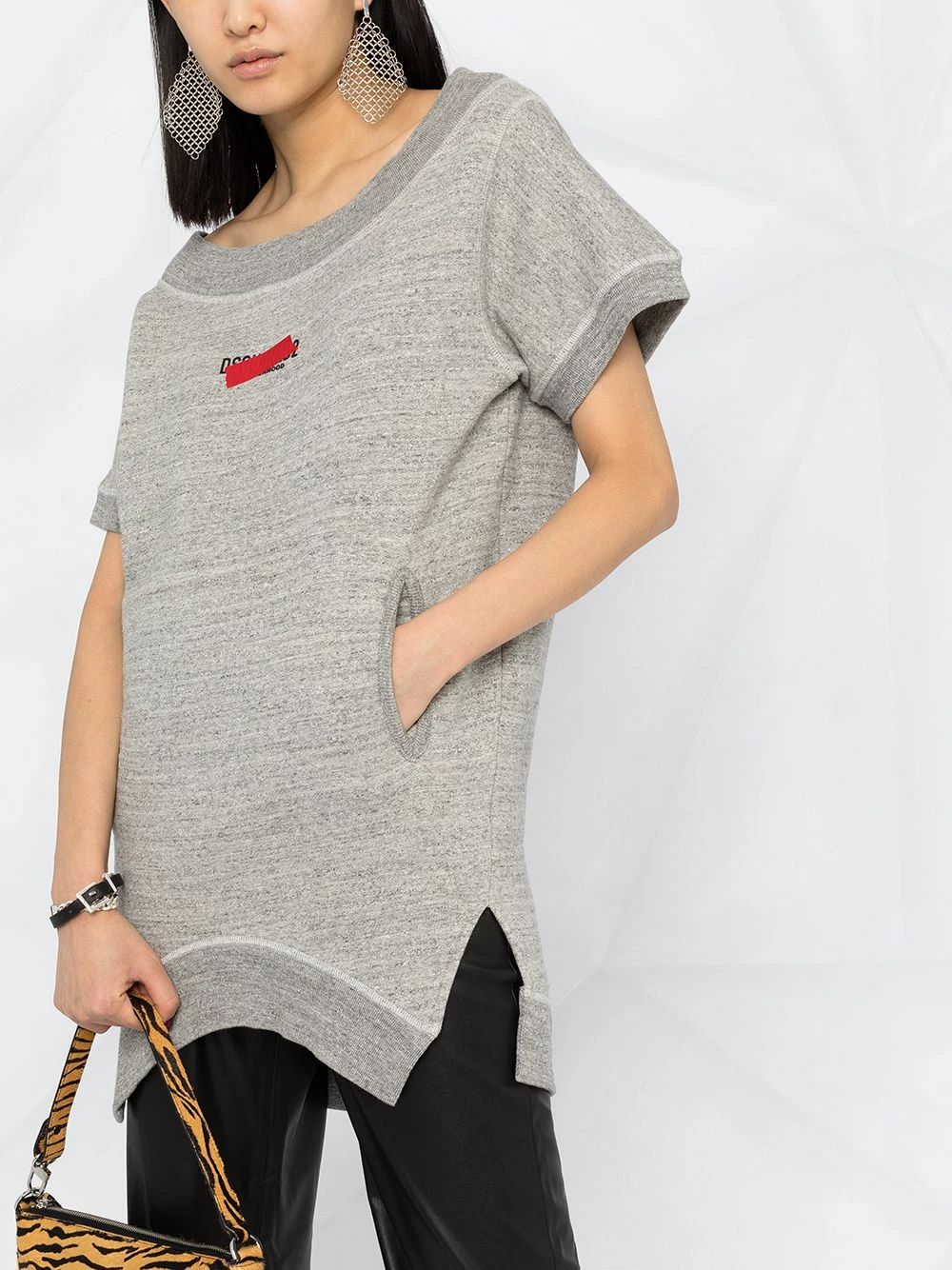 Dsquared2 Soldes En Ligne T shirt oversize à logo imprimé t-shirts & jerseys femme 7 Dsquared2 t-shirt oversize à logo imprimé