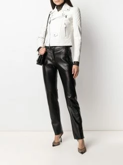 Dsquared2 veste de moto à empiècements matelassés