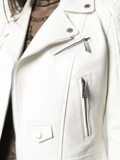 Dsquared2 veste de moto à empiècements matelassés